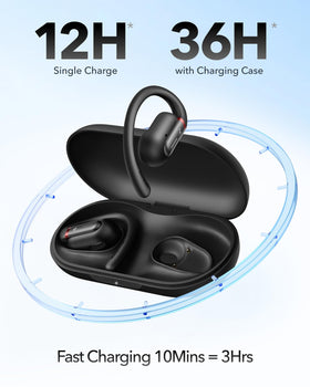 soundcore V30i in hand for size comparison showing lightweight portability