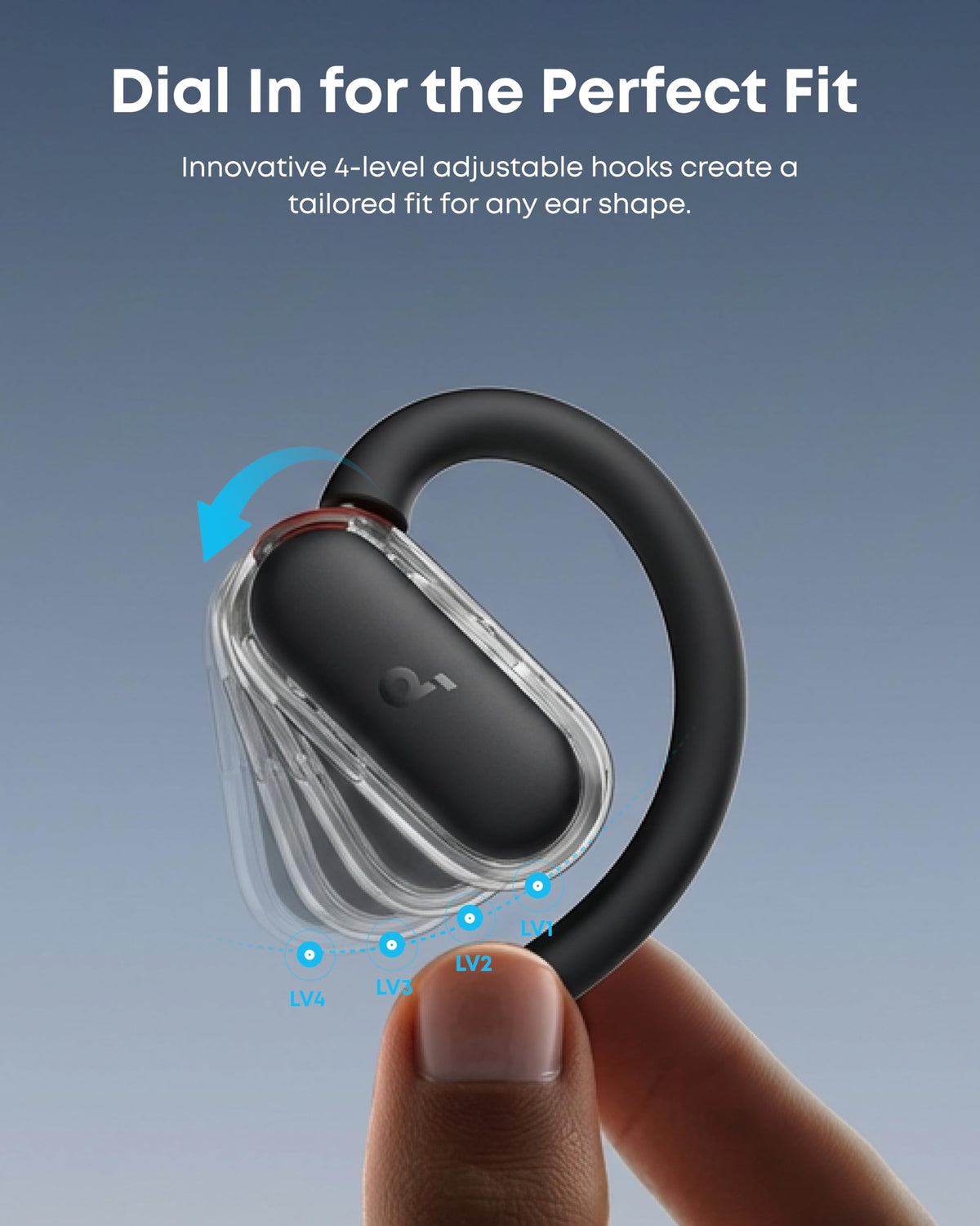 Soundcore V40i driver and hourglass chamber detail demonstrating richer bass