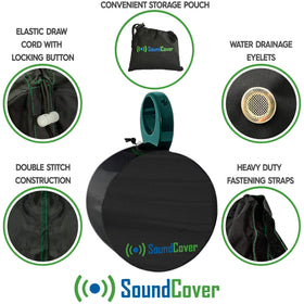 SoundCover double stitched seams visible on marine speaker cover
