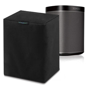 SoundCover front view on Sonos Play:1 showing snug protective fit and weather resistance