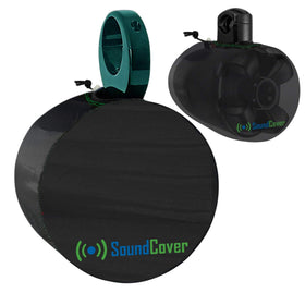 SoundCover marine wakeboard 8in round speaker cover showing UV protection and water resistance