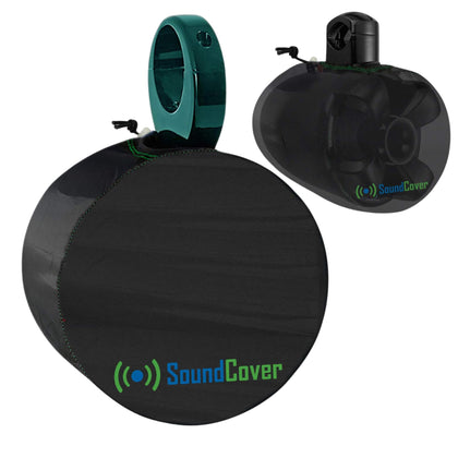 SoundCover marine wakeboard 8in round speaker cover showing UV protection and water resistance