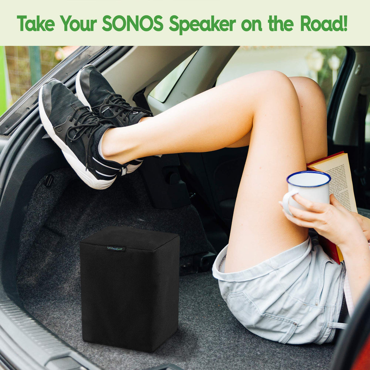 SoundCover two-pack back view showing coverage for Sonos One