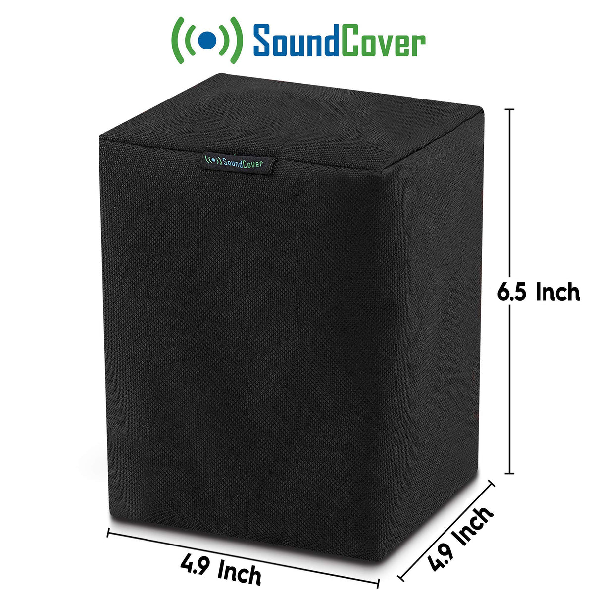 SoundCover two-pack front view protecting Sonos One from dust and weather