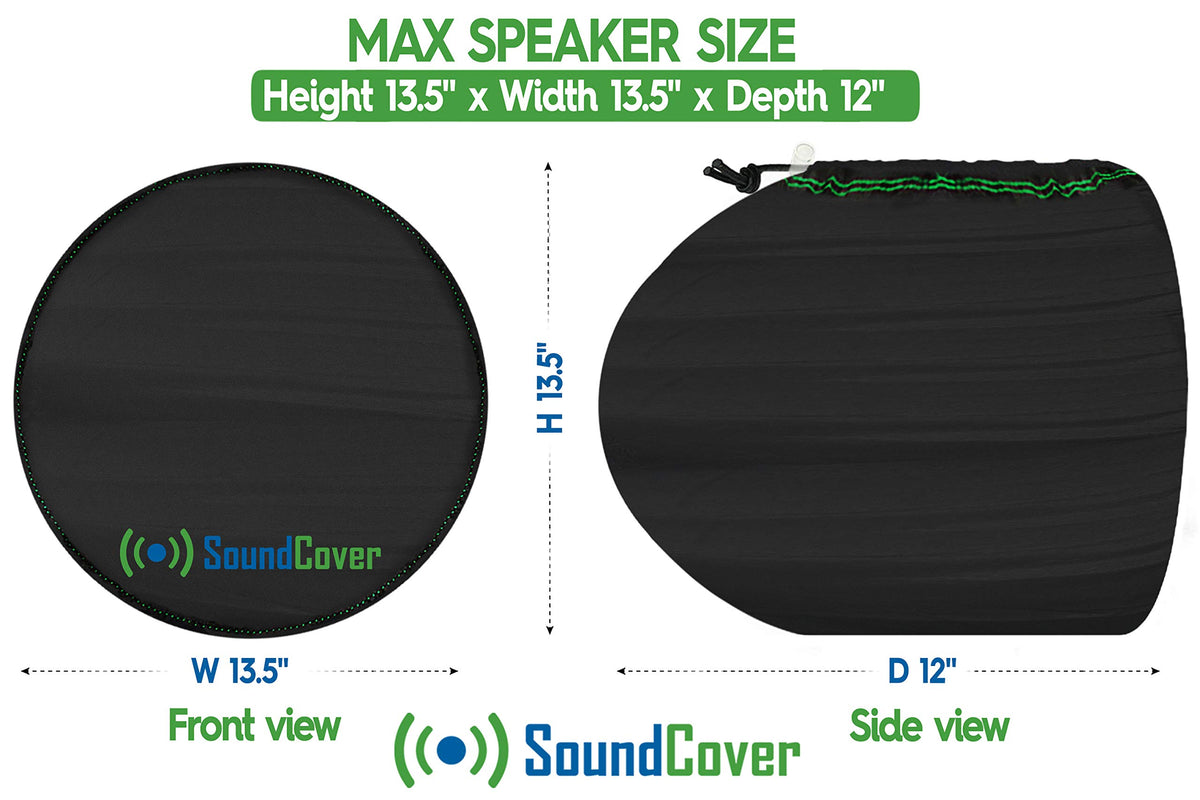 SoundCover 8in round speaker cover close up with silver UV coating for durability