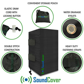 SoundCover waterproof test image demonstrates water resistance in rain