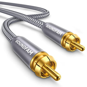 SOUNDFAM front connector shows robust gold-plated plug for reliable contact