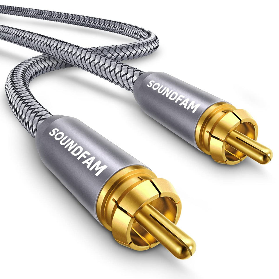SOUNDFAM front connector shows robust gold-plated plug for reliable contact