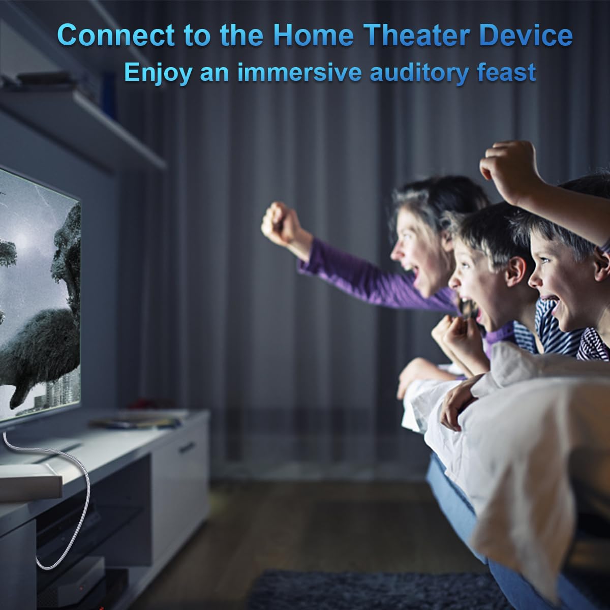 SOUNDFAM Grey cable blends with decor while delivering high-quality signal
