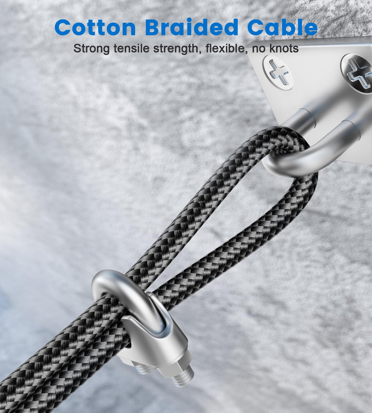 SoundFam nylon braided outer layer provides durable, flexible cabling.