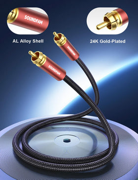 SOUNDFAM oxygen-free copper core minimizes resistance for accurate bass response.