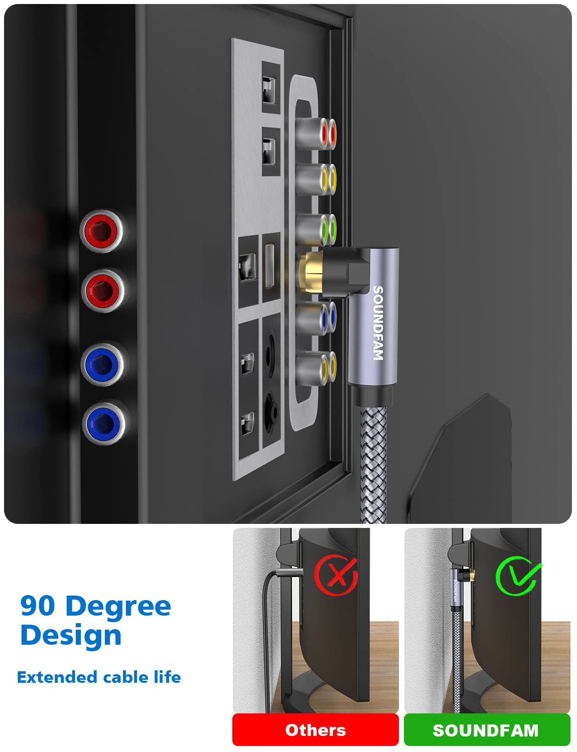 SOUNDFAM polished aluminum housing and durable plugs for long-lasting performance.