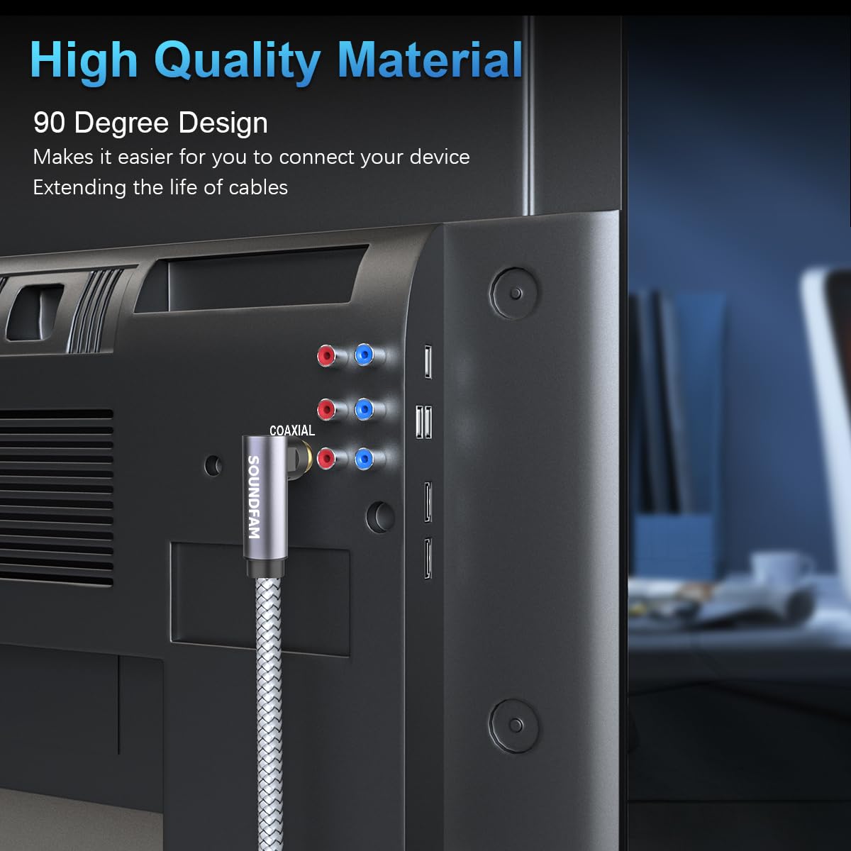 SOUNDFAM Shielded design reduces RFI/EMI for clearer home theater sound