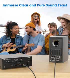 SoundFam subwoofer cable pack includes warranty and dedicated support.