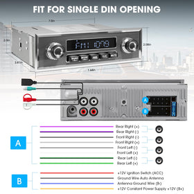 SOUNDKITS 300W peak 4-channel output adds deep bass via RCA.
