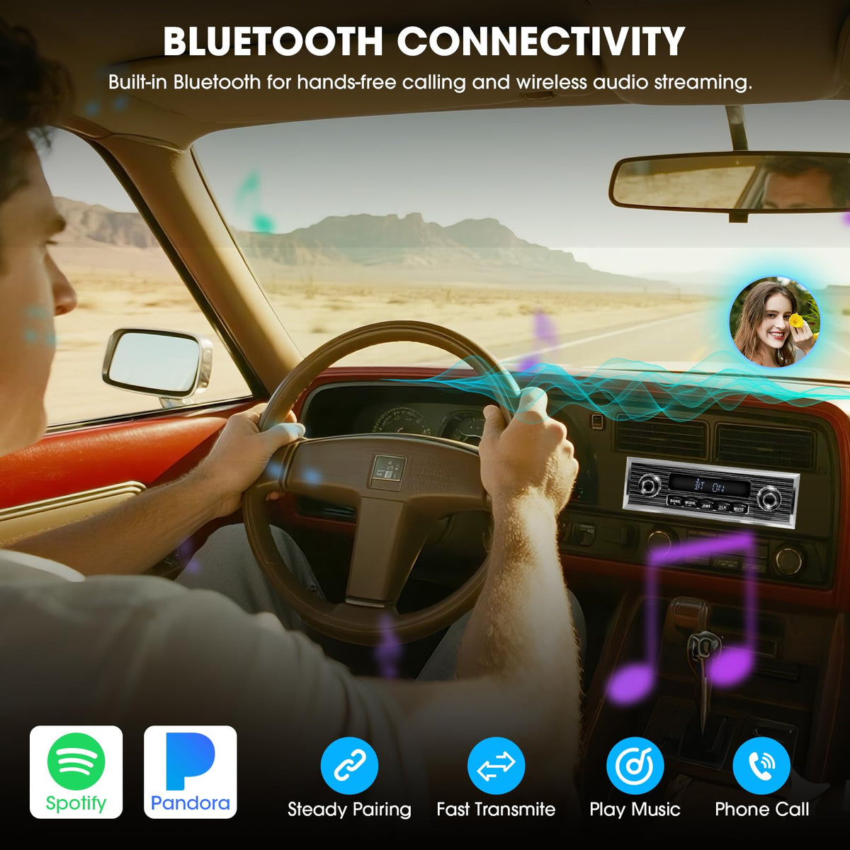 SOUNDKITS retro radio dash install shows seamless dash-fitting and clean wiring.