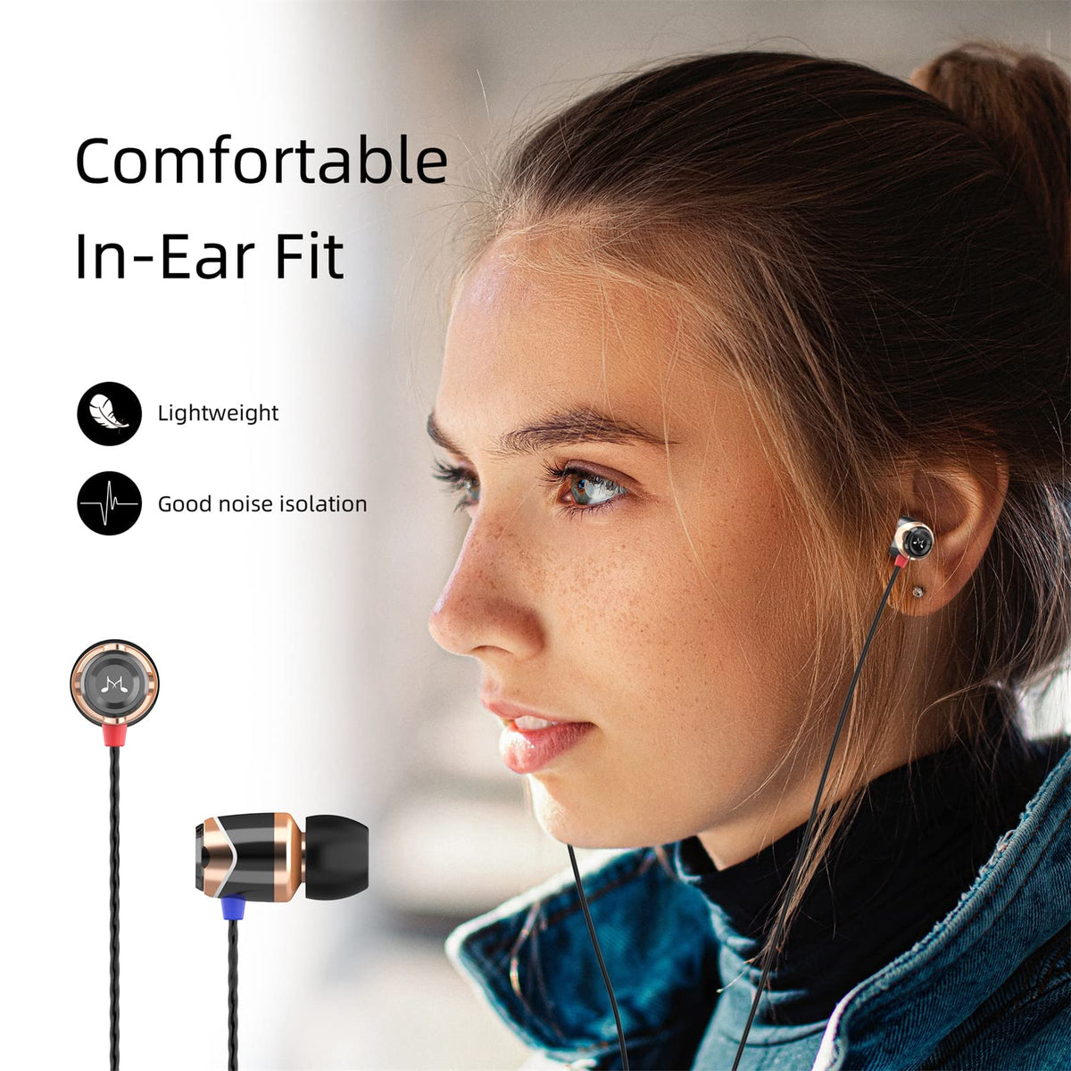 SoundMAGIC E10 compact design fits comfortably for long sessions.