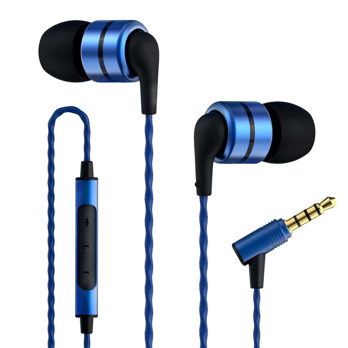 SoundMAGIC E80C front view in blue showing sleek metal finish and durable build