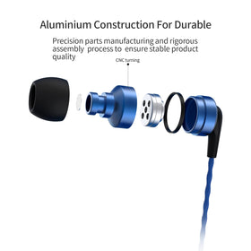 SoundMAGIC assortment of S M L silicone tips and cable pouch for customized fit and portability