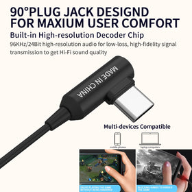 SoundMAGIC L-shape USB-C plug showing secure strain relief