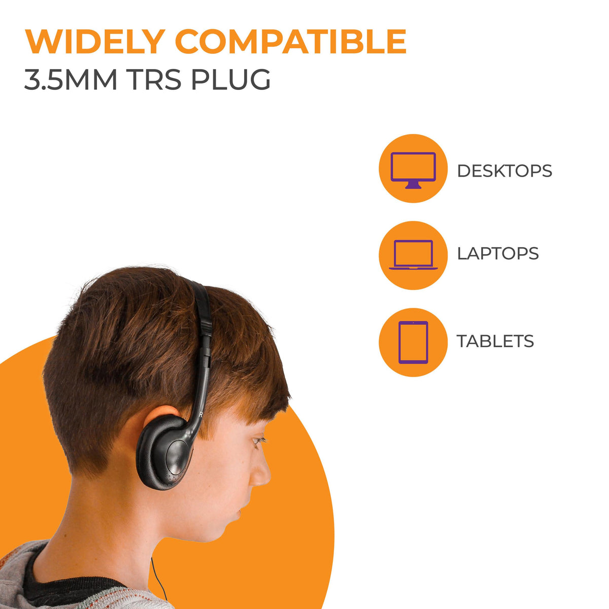 Soundnetic SNCCV adjustable headband fits a wide range of student heads.