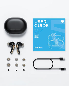 SoundPEATS Air5 Pro+ ergonomic tips show all-day comfort