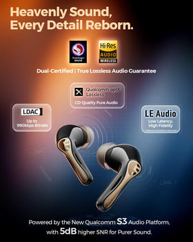 SoundPEATS Air5 Pro+ warm treble close-up emphasizes rich tone