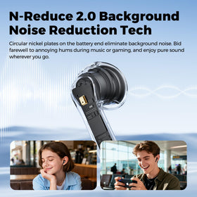 SoundPEATS Air6 HS accessories laid out showing eartips and charging cable for readiness