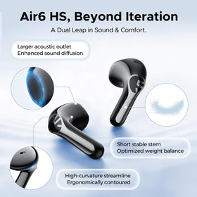 SoundPEATS Air6 HS Hi-Res certification badge close-up proving LDAC high-fidelity benefit