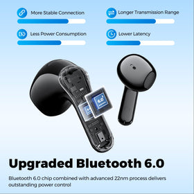 SoundPEATS Air6 HS with water splashes highlighting IPX5 protection for sweat resistance