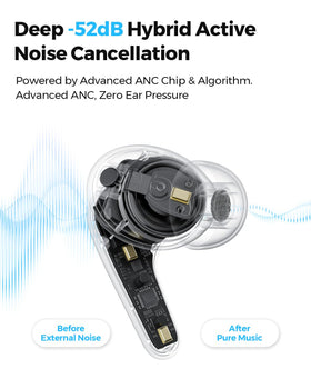 SoundPEATS C30 driver close-up revealing 12mm PU+Titanium driver clarity benefit