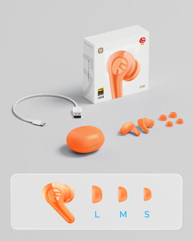 SoundPEATS C30 retail packaging and included accessories showing complete kit