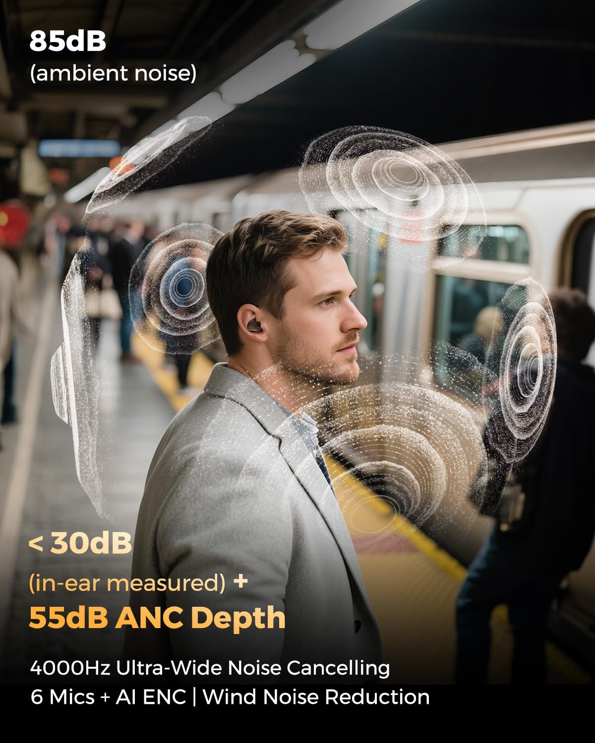 SoundPEATS H3 37-hour battery life supports long travel sessions.