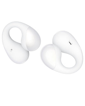 SoundPEATS front view of PearlClip Pro in white showing compact design and professional look