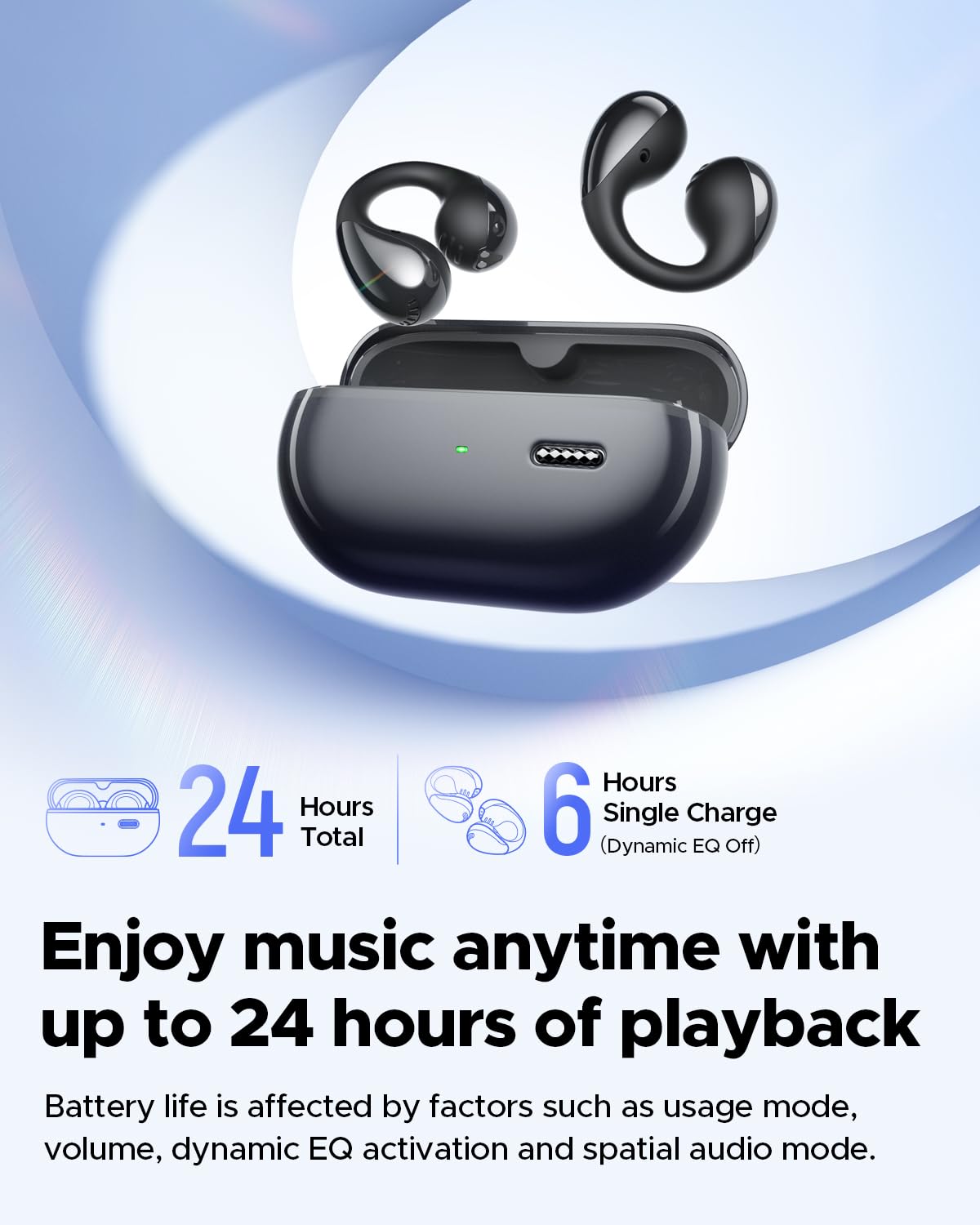 SoundPEATS earbuds with water droplets highlighting IPX5 splash resistance