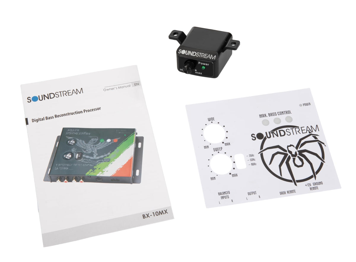Soundstream BX-10MX ME design badge indicating Latin-inspired rugged build