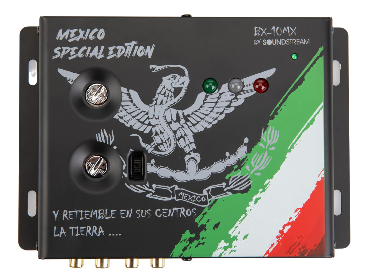Soundstream BX-10MX side profile highlighting slim housing for dashboard placement