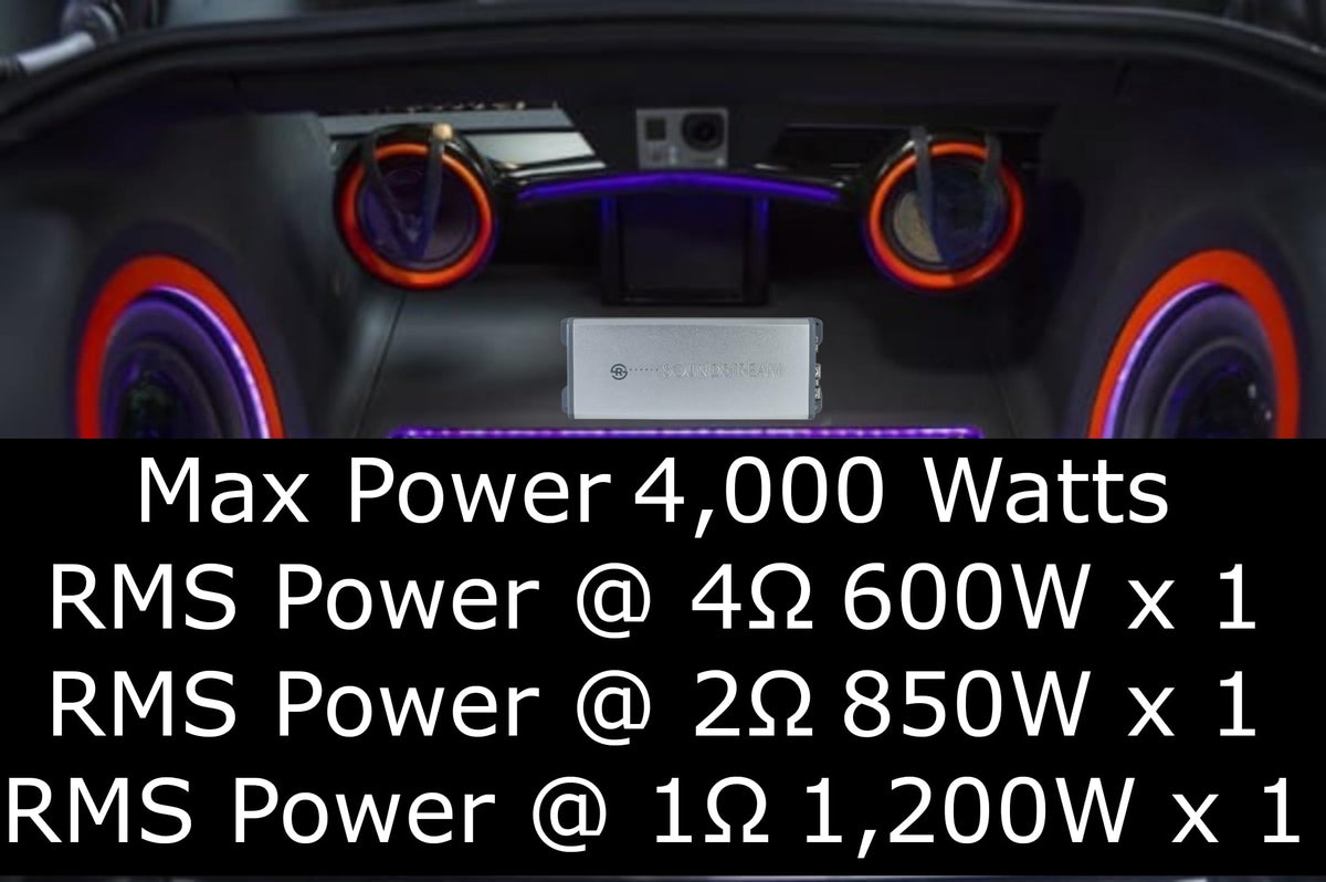 Soundstream RSM1.4000D heat sink ensures efficient cooling during demanding use.