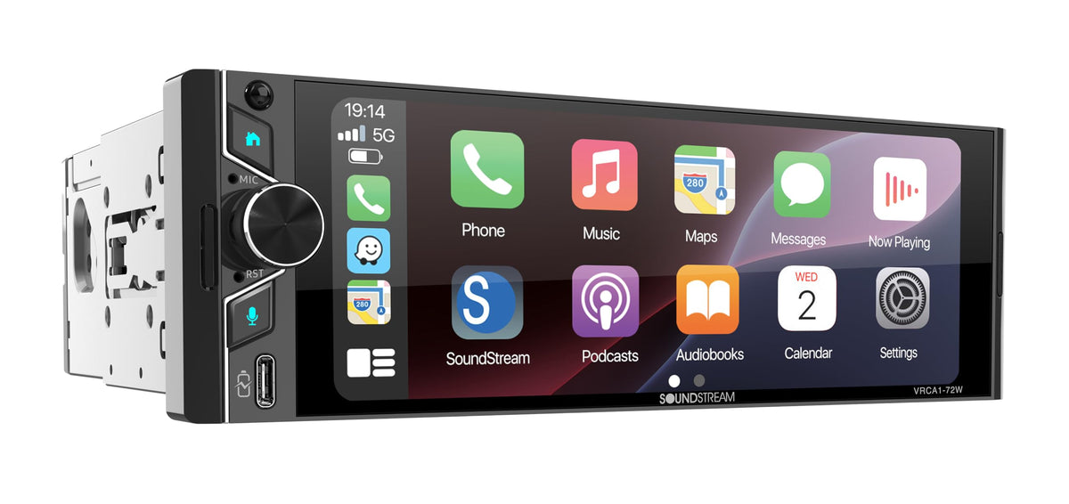 Soundstream VRCA1-72W 6.7 inch touchscreen for wireless CarPlay and Android Auto use