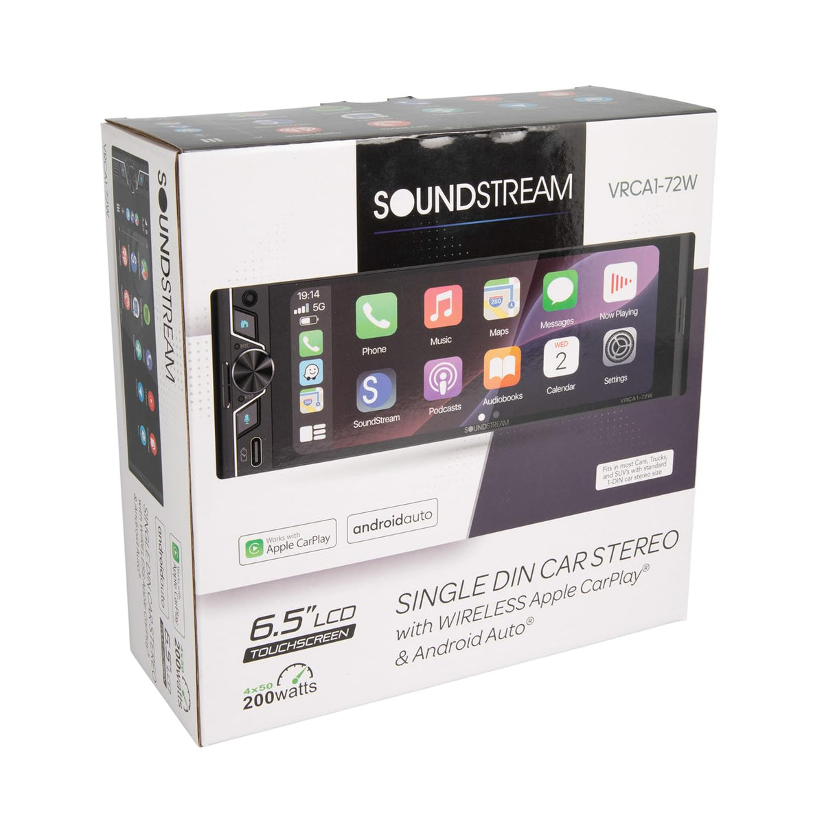 Soundstream VRCA1-72W universal single DIN fit simplifies installation