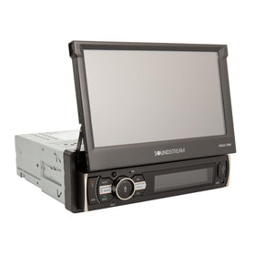 Bluetooth hands-free calling via Soundstream VRCA1-78W in a car interior.