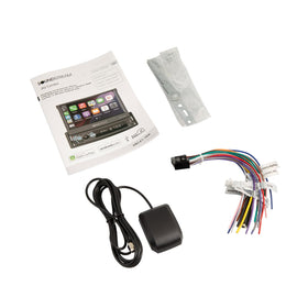 Single-DIN dashboard fit featuring the Soundstream VRCA1-78W.