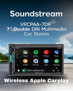 Soundstream VRCPAA-7DR 7-inch HD touchscreen for responsive navigation and media control.
