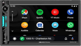 Soundstream VRCPAA-7DR 7-inch touchscreen interface for intuitive navigation on the dash.