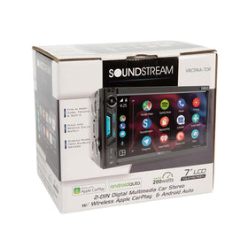 Soundstream VRCPAA-7DR steering wheel control compatibility for easy volume and track changes.