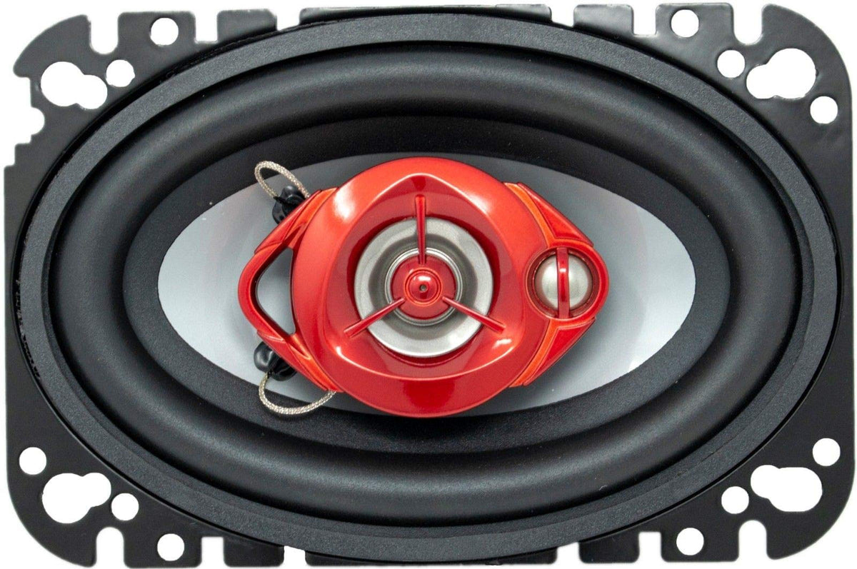 SoundXtreme ST-460 3-Way close-up shows crossover detail for richer highs.