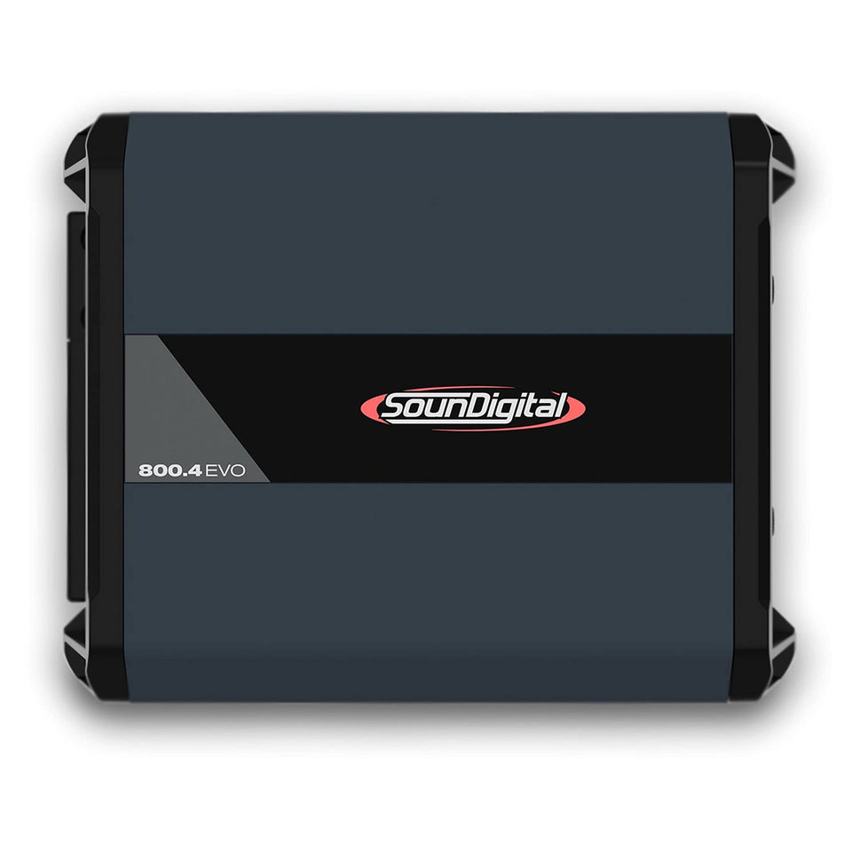 SounDigital 800.4 EVO four-channel amp front view enhances car audio clarity