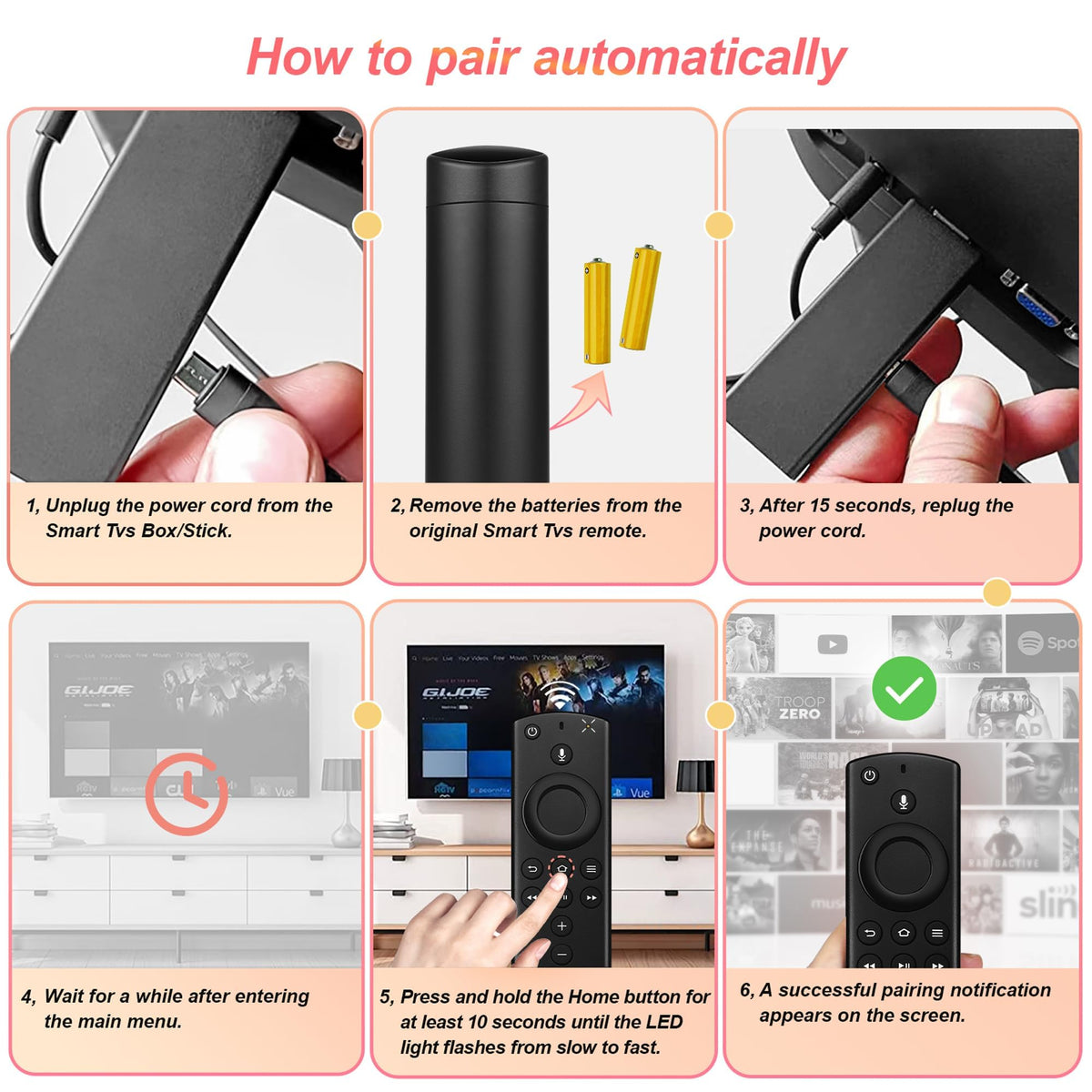 Souppzoe remote pairing process guide facilitates fast setup and effortless use.