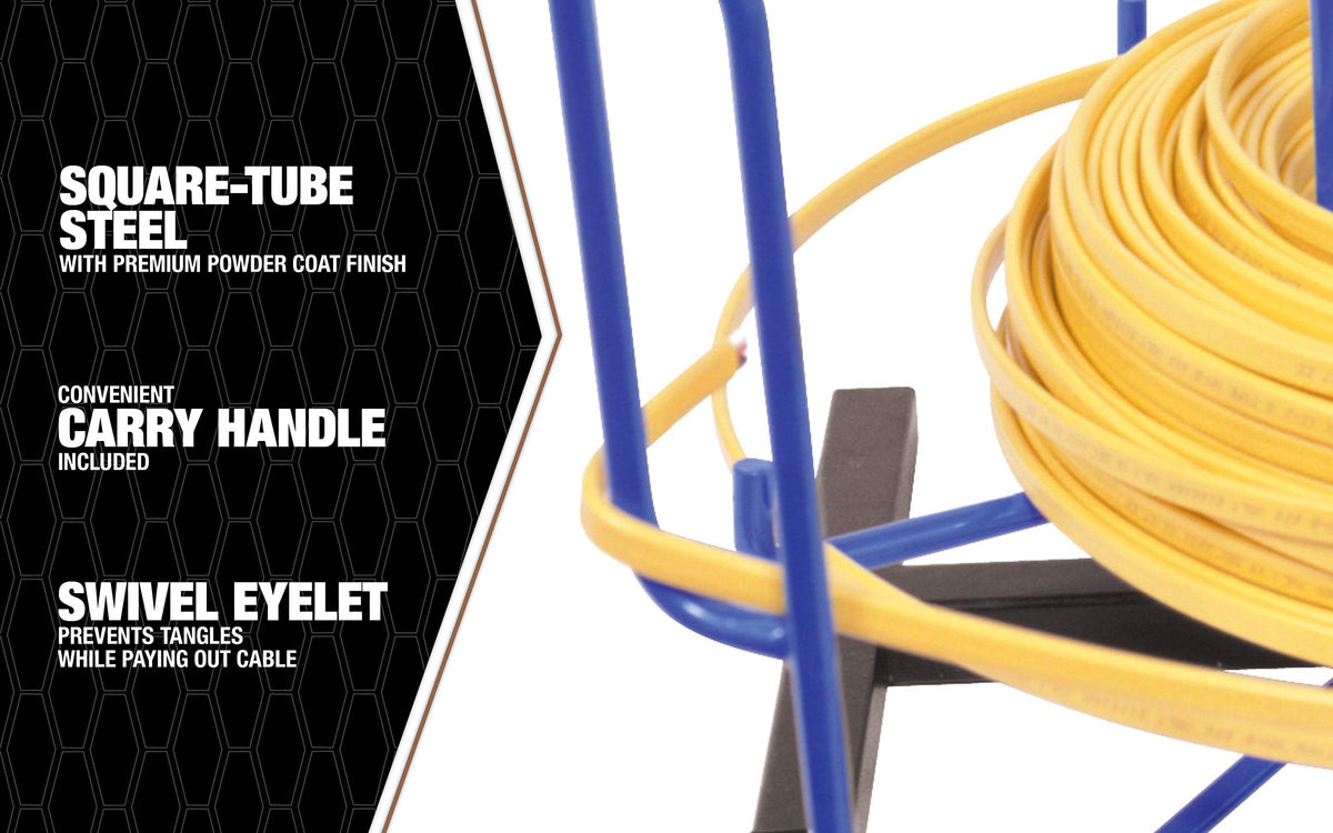 Southwire MH8110 supports 1000-foot reels for long runs.