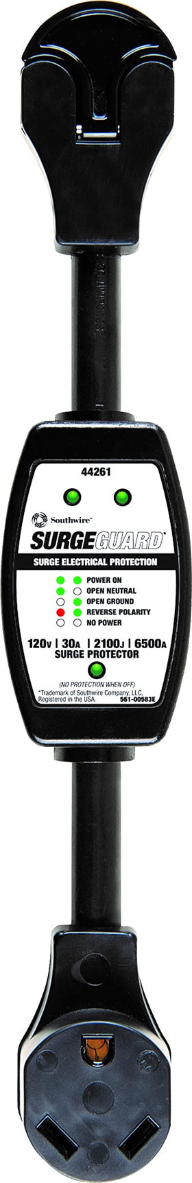Southwire RV surge protector 30A safeguards campground power and protects your RV's electrical system.